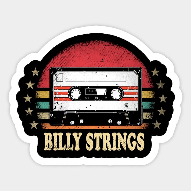 Design Proud Billie Name Birthday 70s 80s 90s Color Sticker by Skateboarding Flaming Skeleton